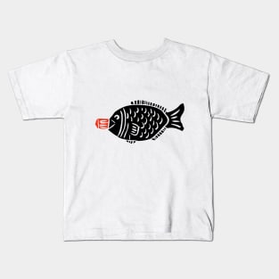 Fish Soy Sauce Bottle Kids T-Shirt